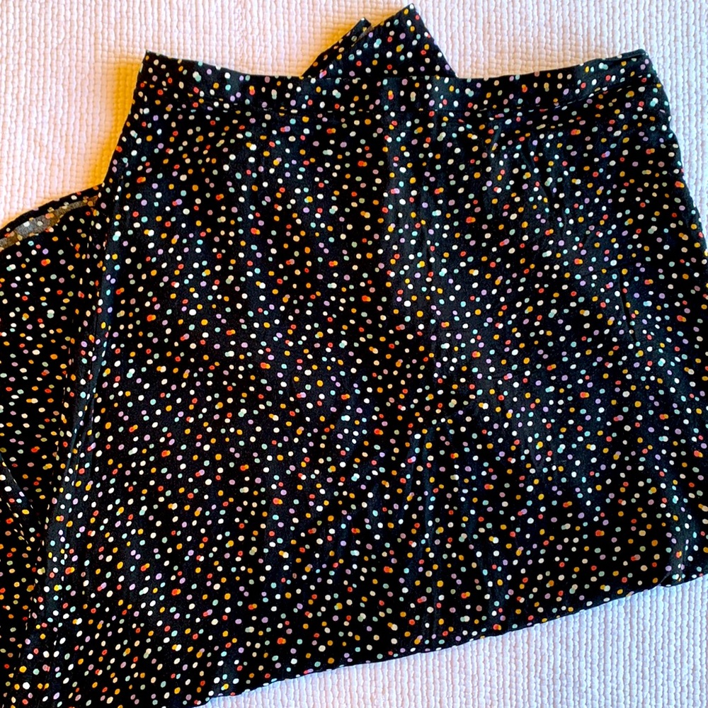 Reformation Black Polka Dot Maxi Skirt